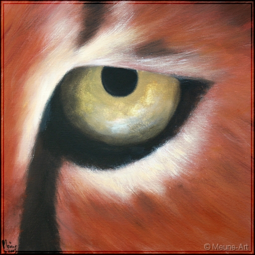 Augenblick eines Caracals Acryl auf Leinwand;
30 x 30 cm